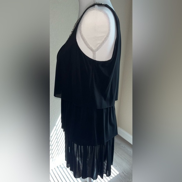 BCBGMaxAzria Tiered Art Deco Beaded Dress - Picture 6 of 9